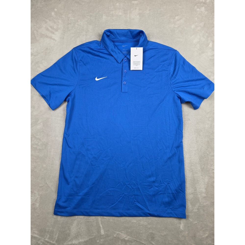 Nike Polo Shirt Mens Large Blue Dri-FIT Short Sleeve CI4470-480